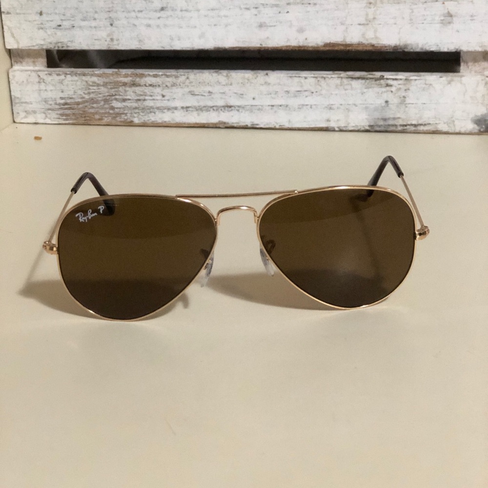 NEW RAY BAN AVIATOR CLASSIC BROWN POLARIZED